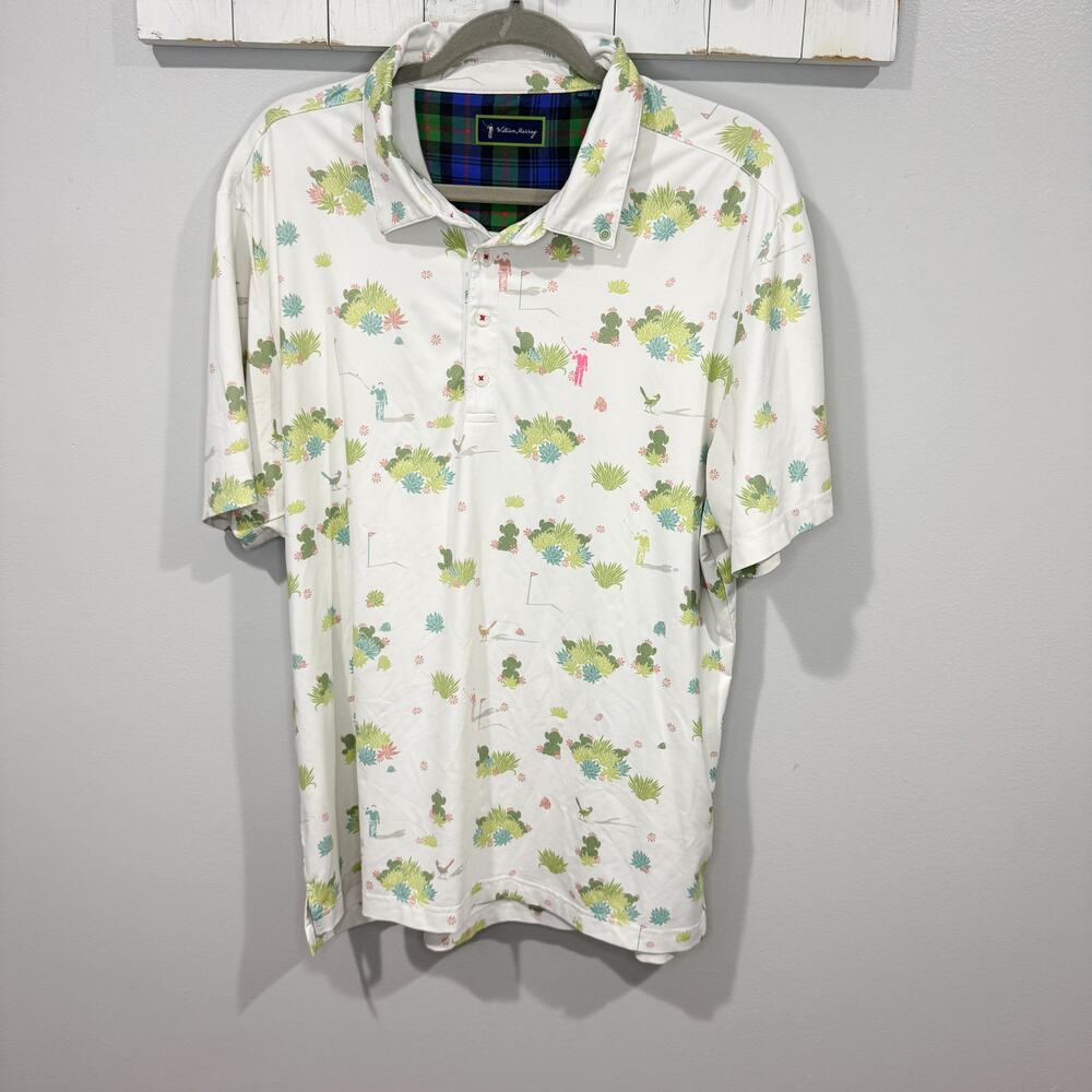 William Murray Golf Beep Beep Polo Shirt Men’s Large Graphic Golf EUC